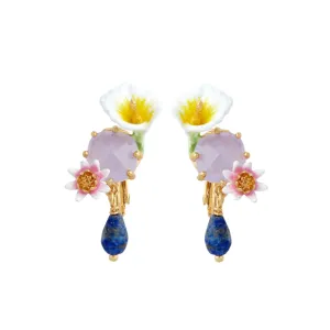 Les Nereides Calla And Lapis Lazuli Clip-On Earrings
