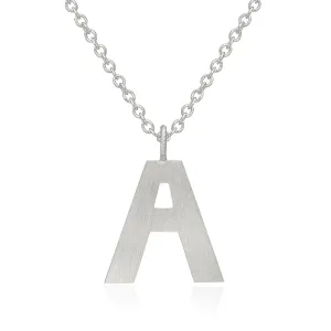 Letter A Silver Necklace