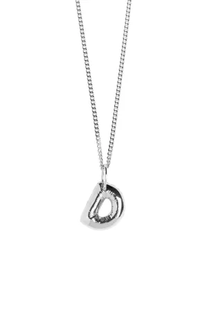 Letter D Silver Necklace
