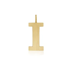 Letter I 18K Gold Pendant