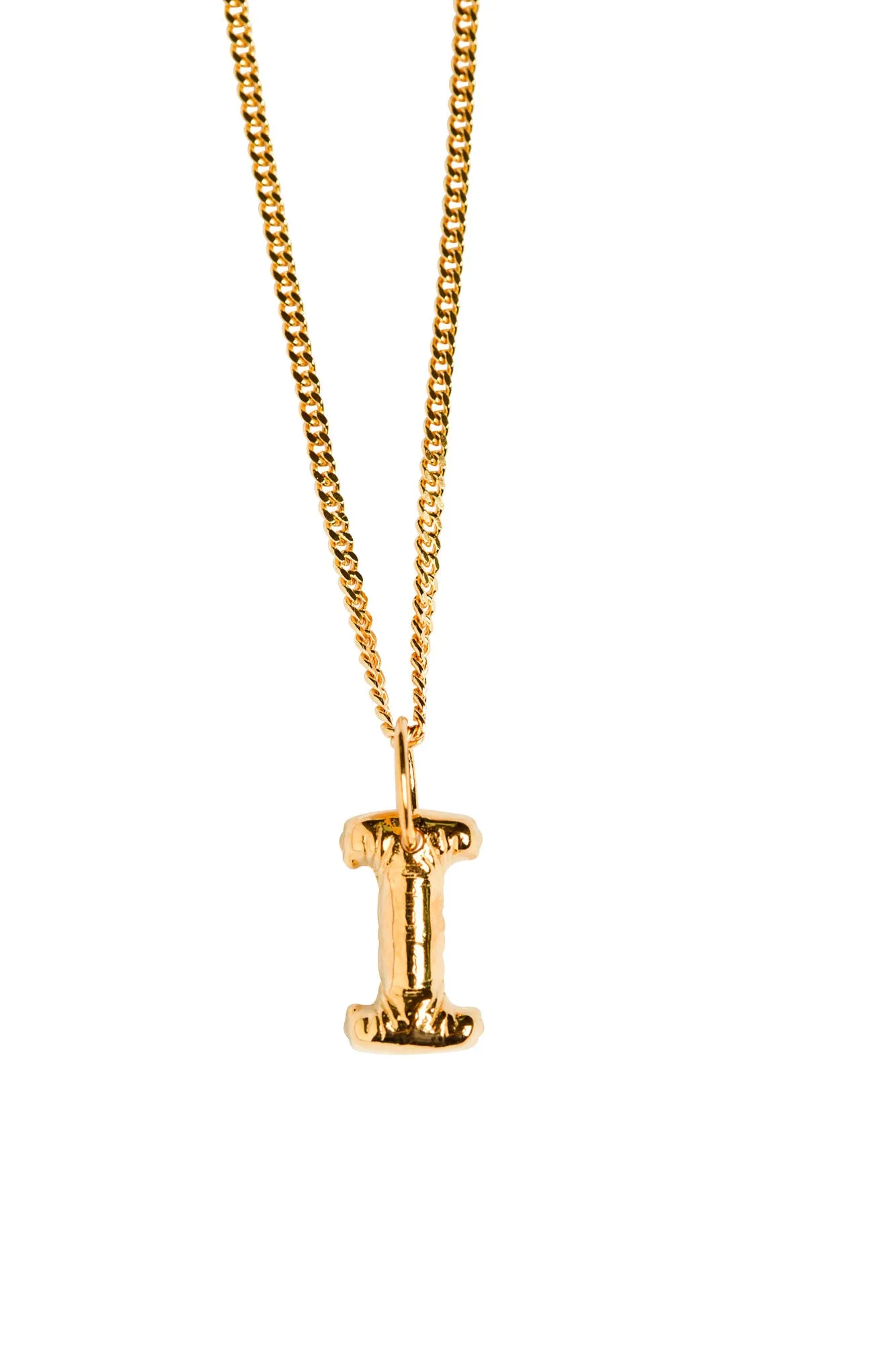 Letter I Gold Plated Necklace