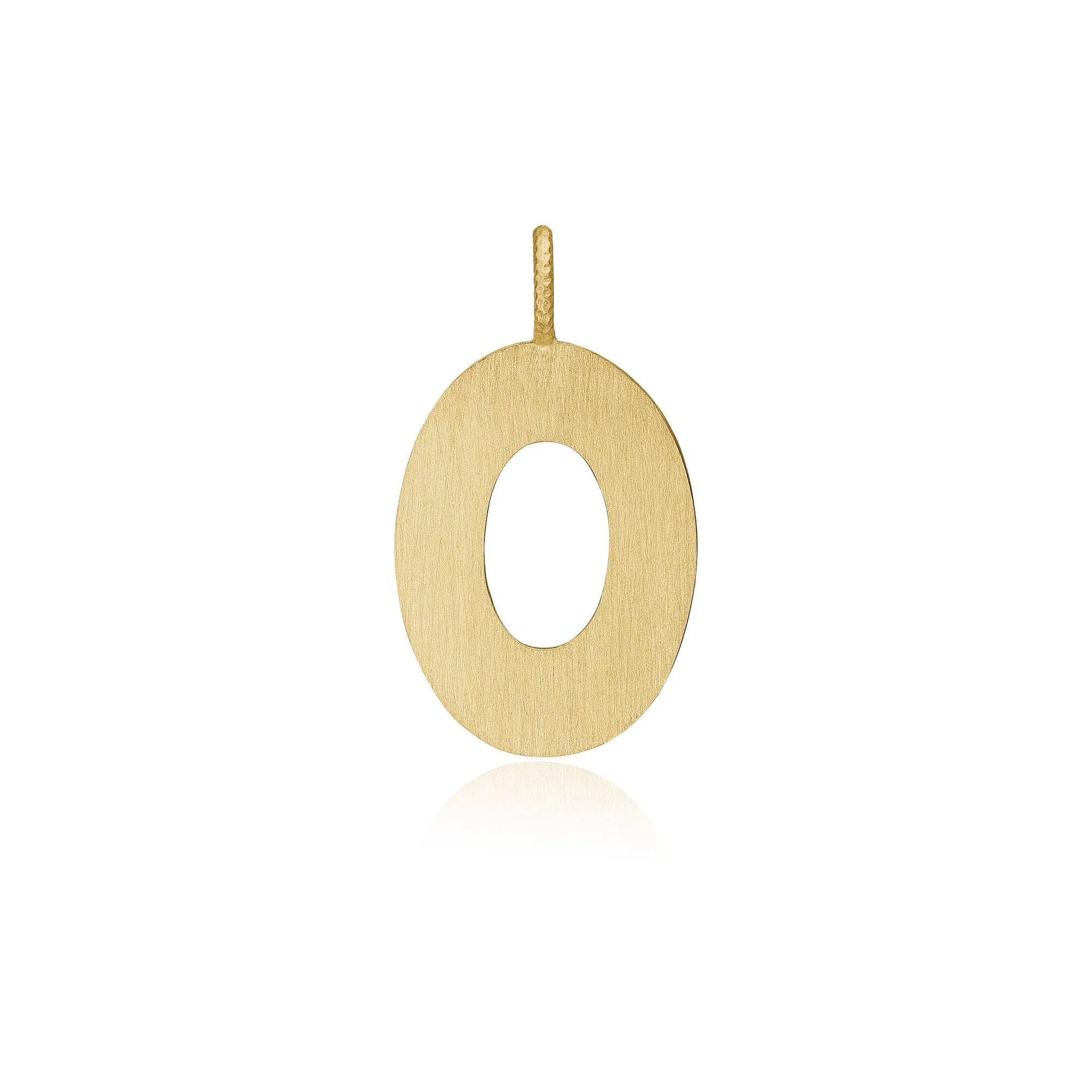 Letter O 18K Gold Pendant
