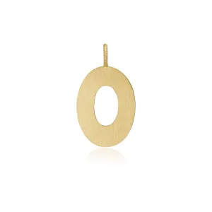Letter O 18K Gold Pendant