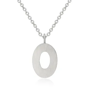 Letter O Silver Necklace