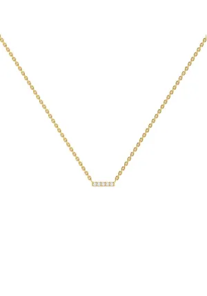 Line 18K Gold Necklace w. Lab-Grown Diamonds
