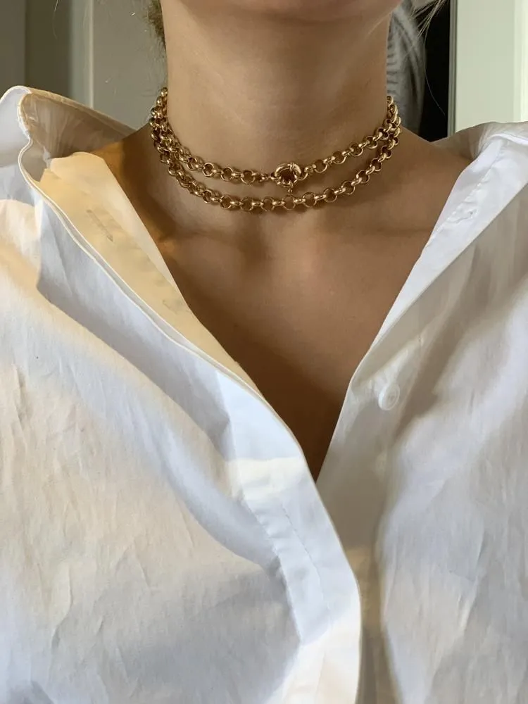 Link Chain Gold Plated Necklace