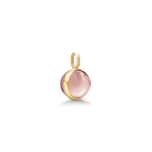 Little Prime Gold Plated Pendant w. Dusty Rose Crystal