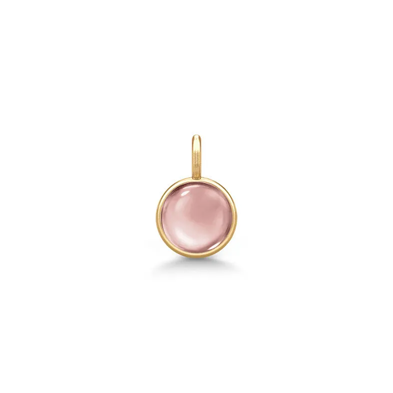 Little Prime Gold Plated Pendant w. Dusty Rose Crystal