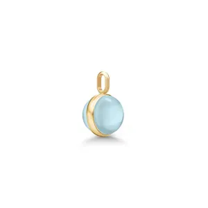 Little Prime Gold Plated Pendant w. Milky Aqua Crystal