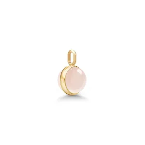 Little Prime Gold Plated Pendant w. Milky Rose Crystal