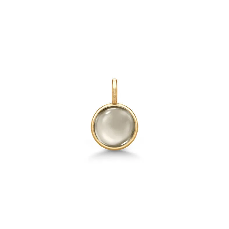 Little Prime Gold Plated Pendant w. Smokey Crystal