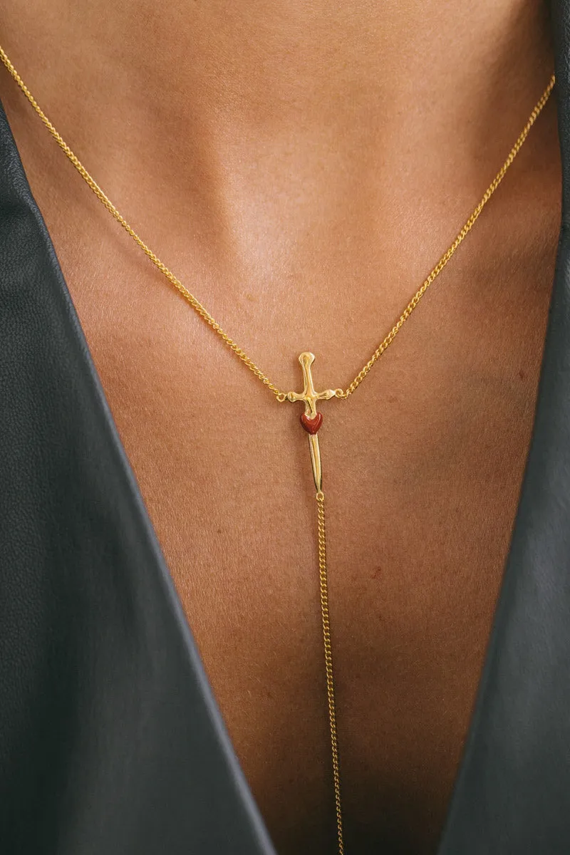 Love dagger necklace gold plated Wildthings Collectables