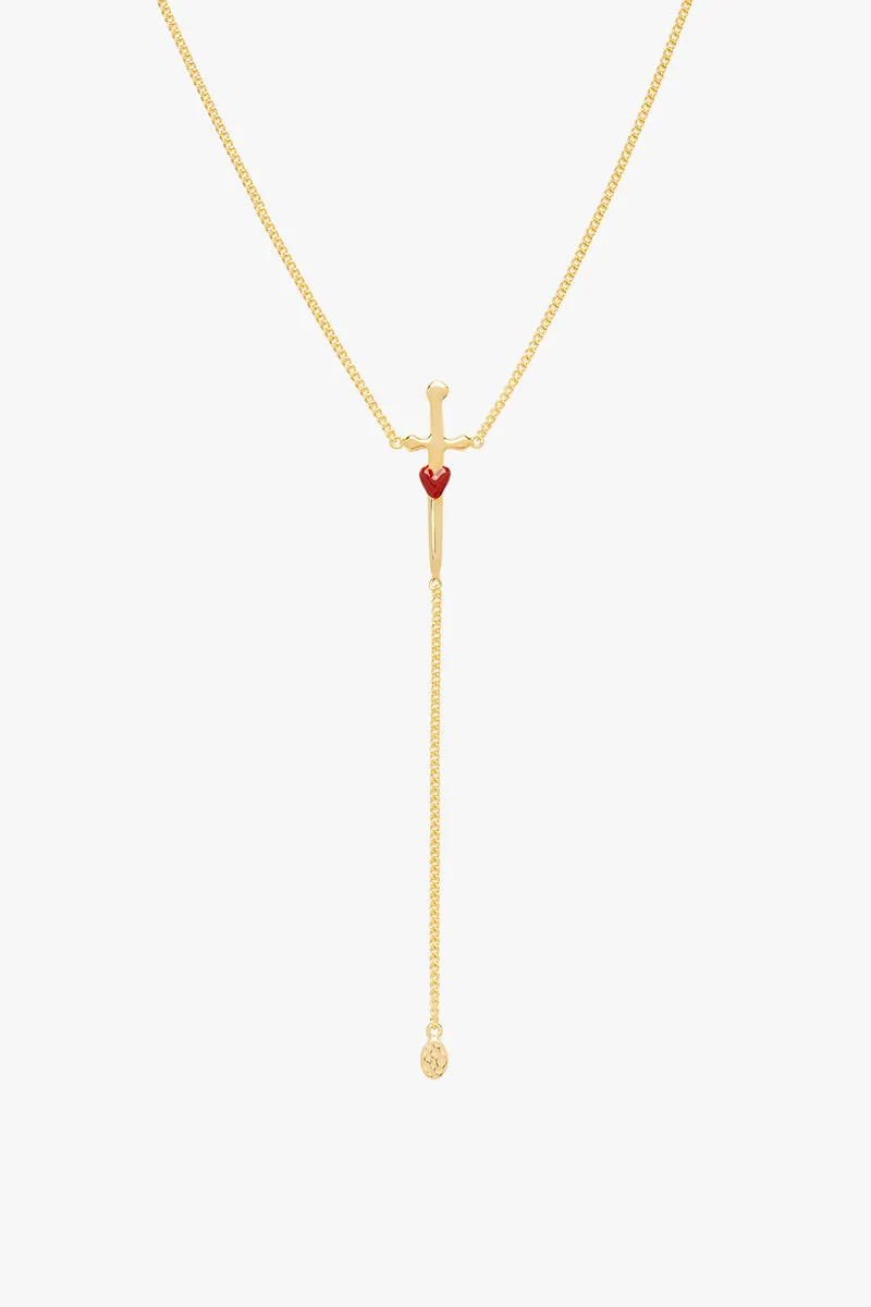 Love dagger necklace gold plated Wildthings Collectables