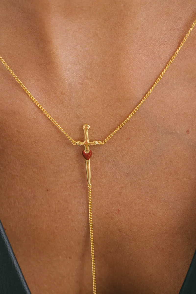 Love dagger necklace gold plated Wildthings Collectables