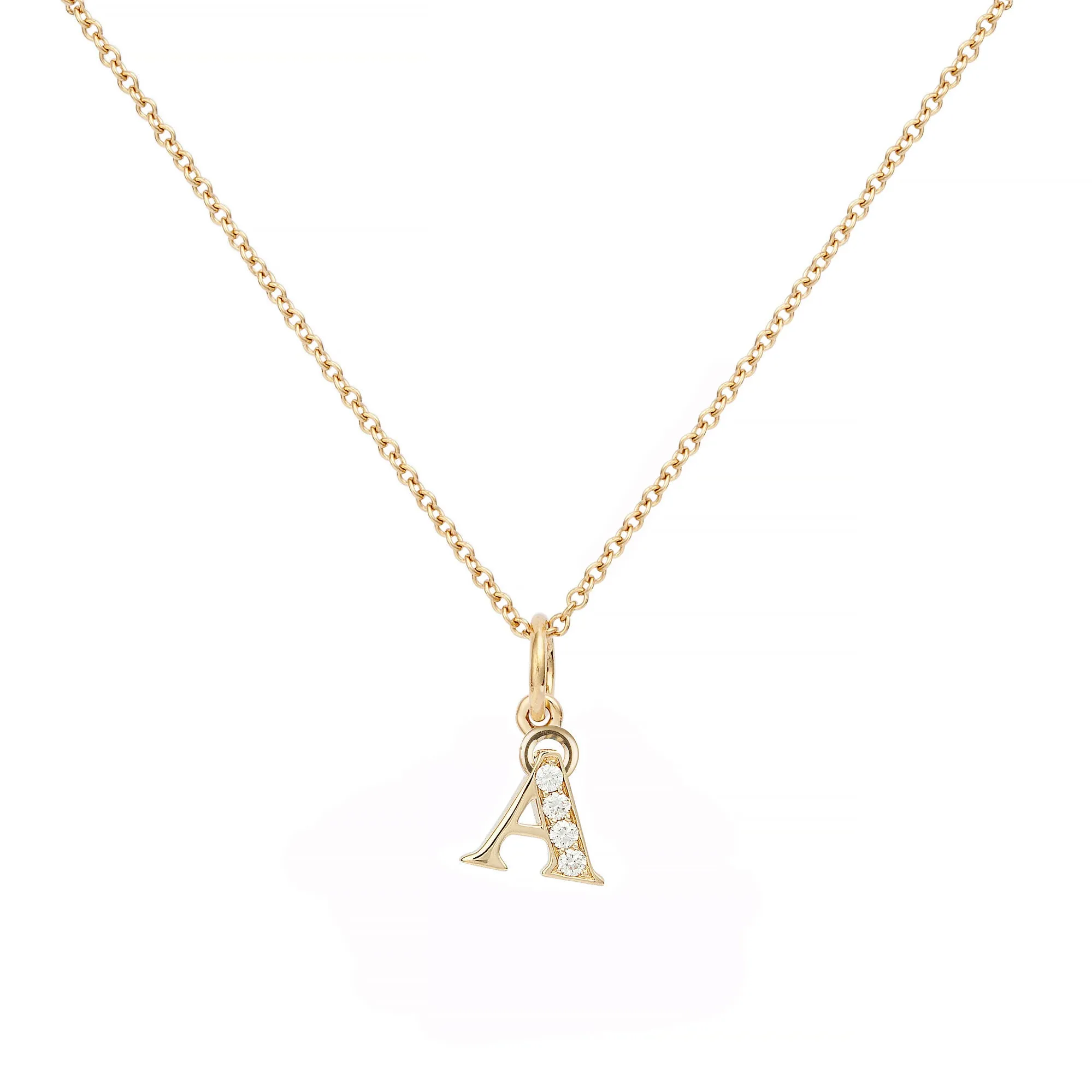 Love Letter Å 18K Gold Necklace w. Diamonds