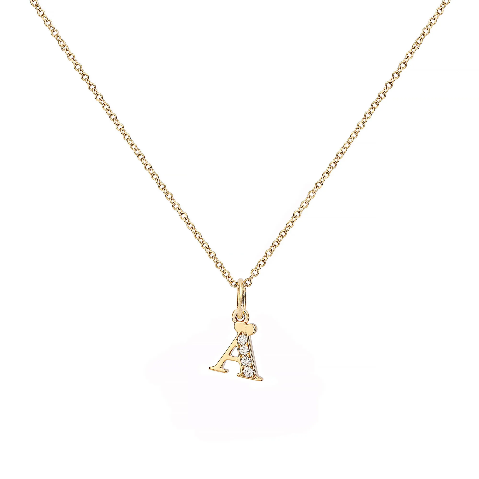 Love Letter Ä 18K Gold Necklace w. Diamonds