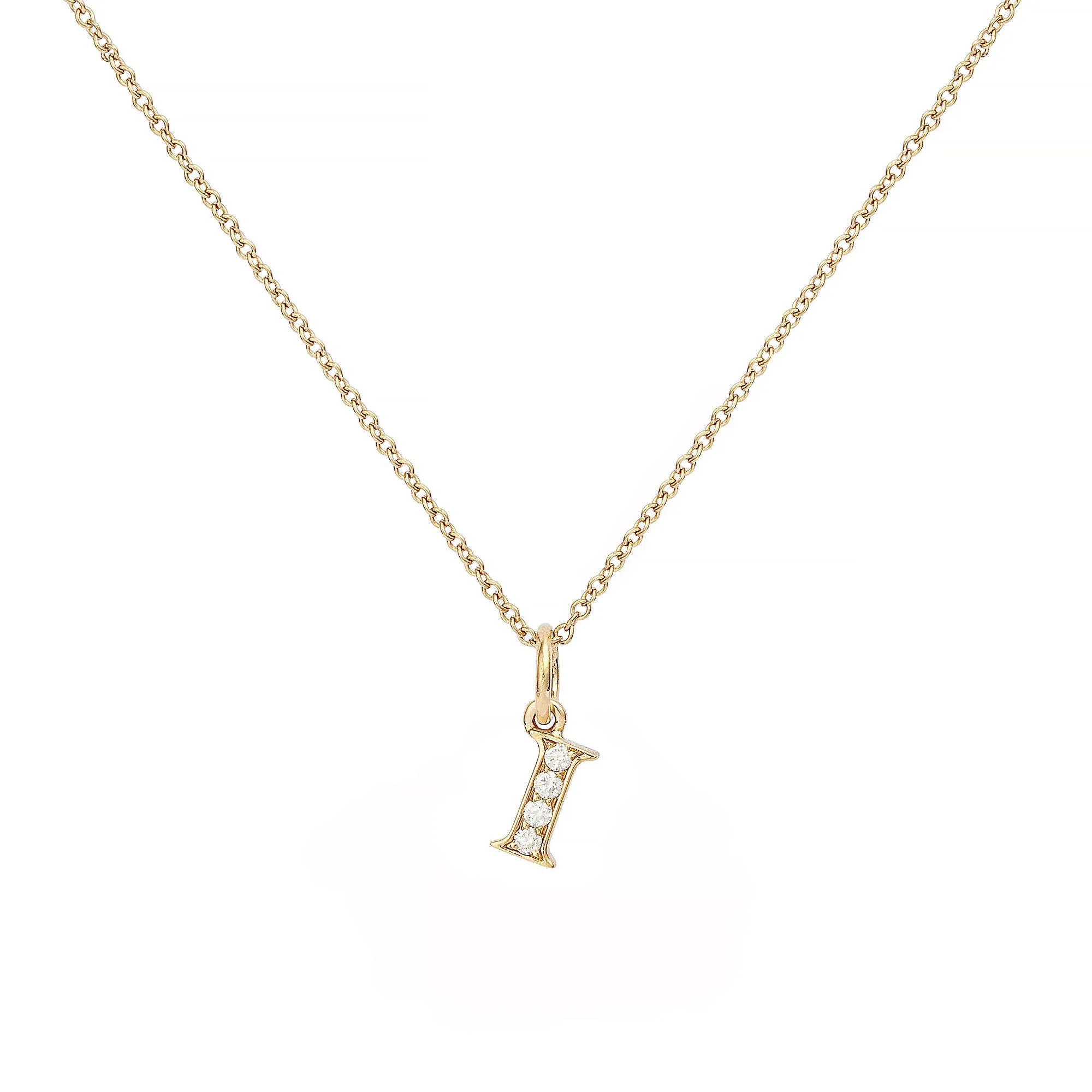 Love Letter I 18K Gold Necklace w. Diamonds