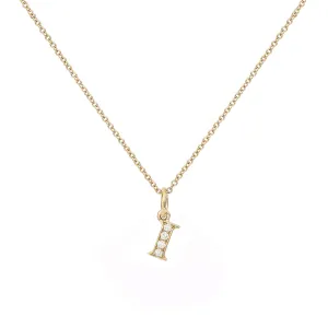 Love Letter I 18K Gold Necklace w. Diamonds