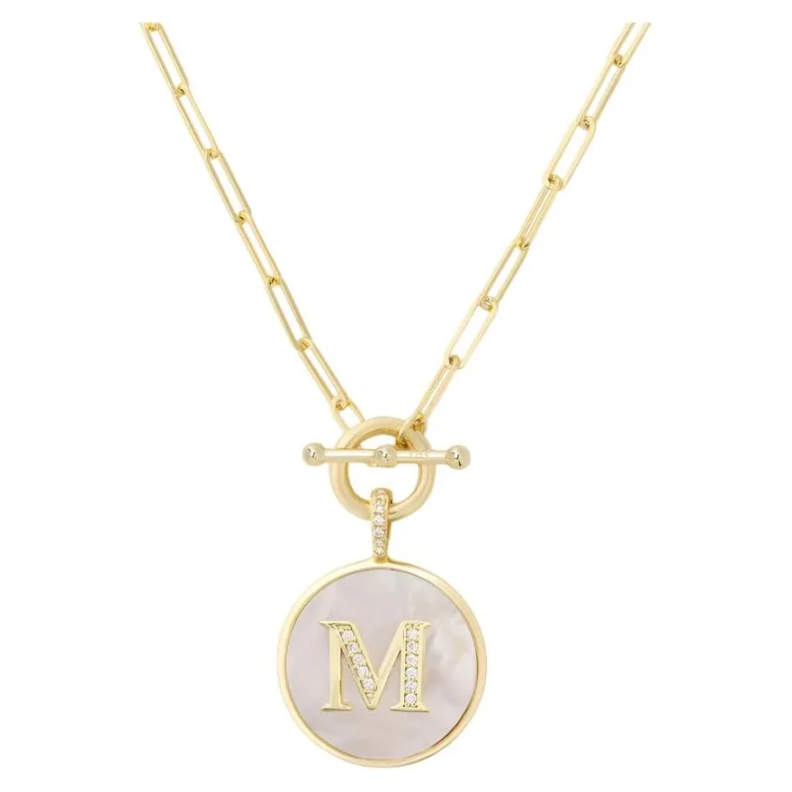 Love Letters Initial Medallion Toggle Necklace