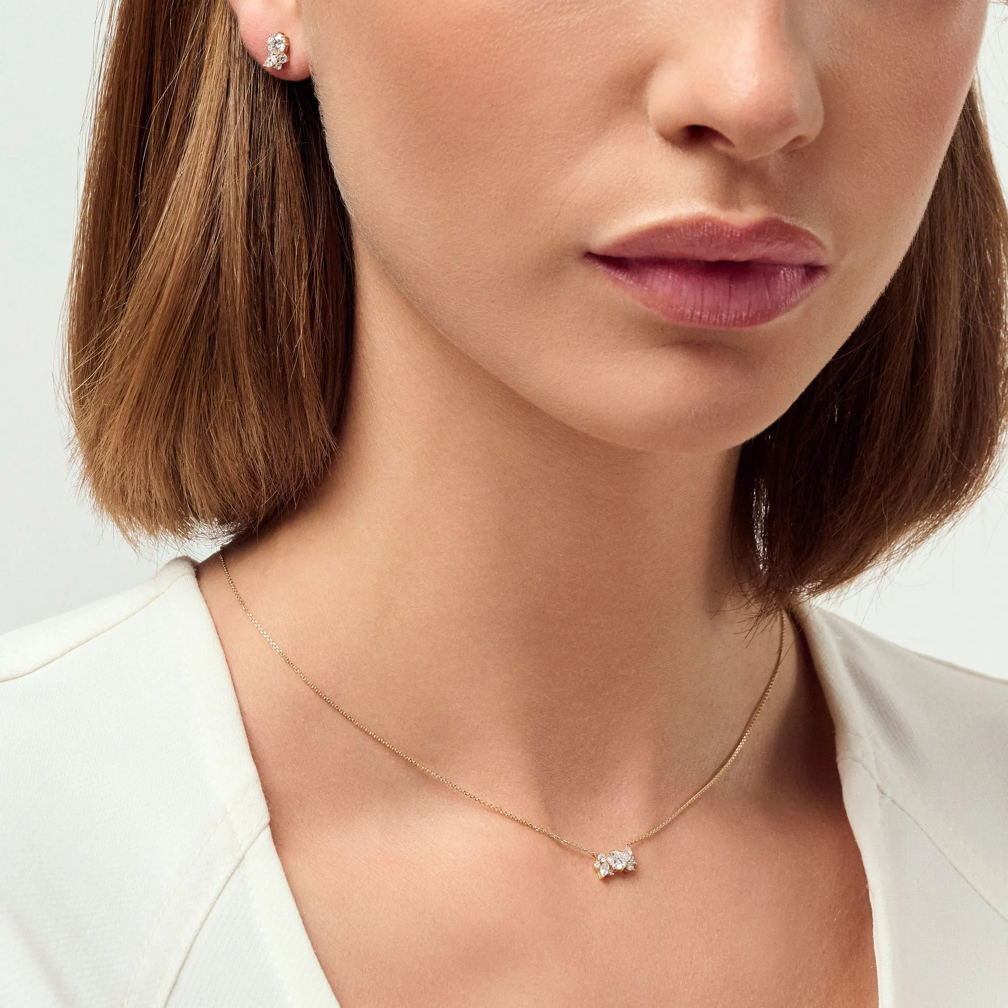 Lovere 14K Gold Necklace w. Lab-Grown Diamonds