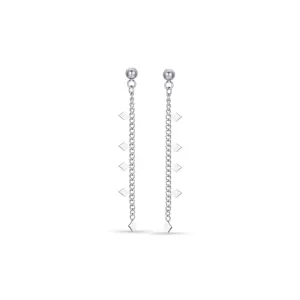 Luca Barra Ladies Steel Earrings with Rhombus