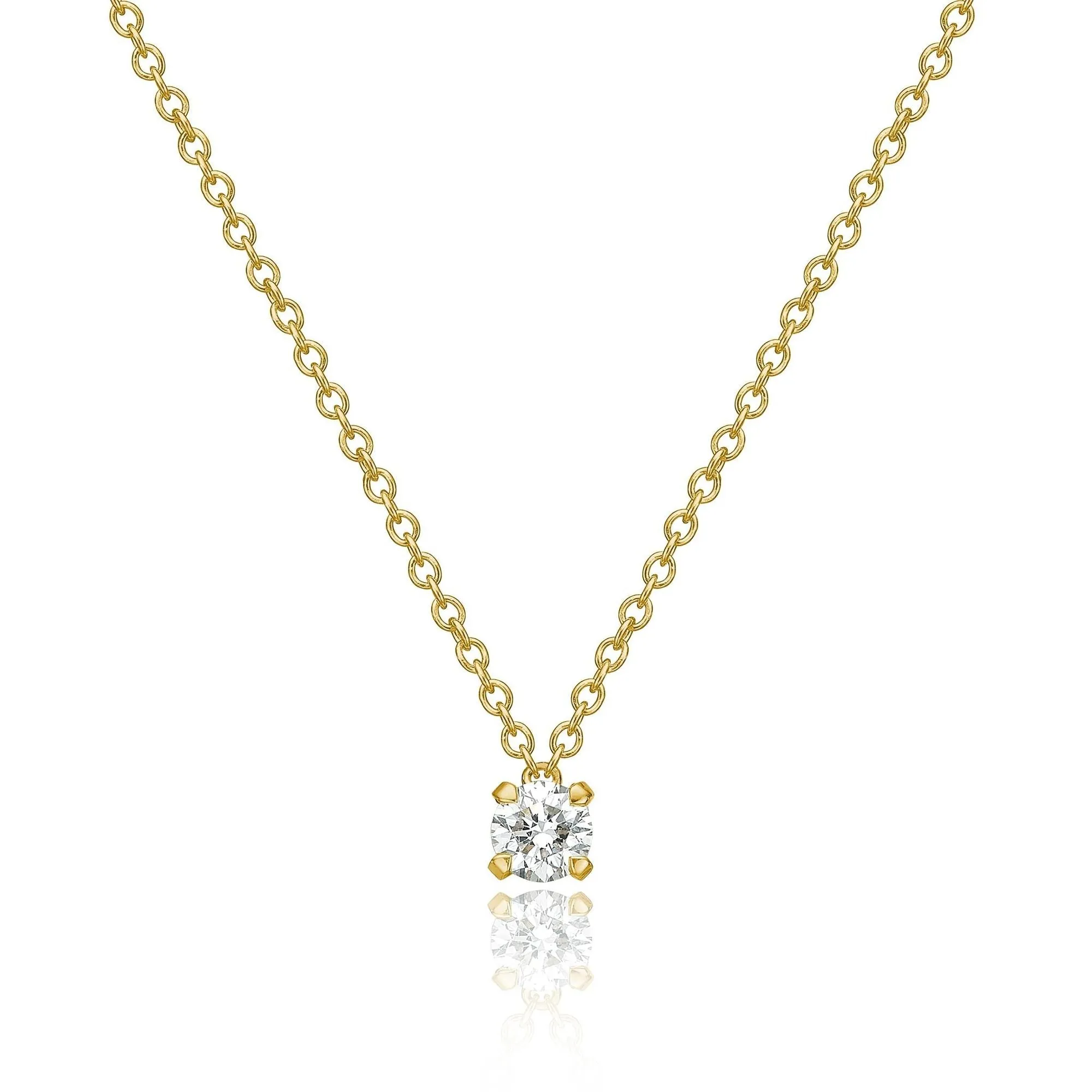 Lumina 18K Gold Necklace w. Diamond 0.23 ct