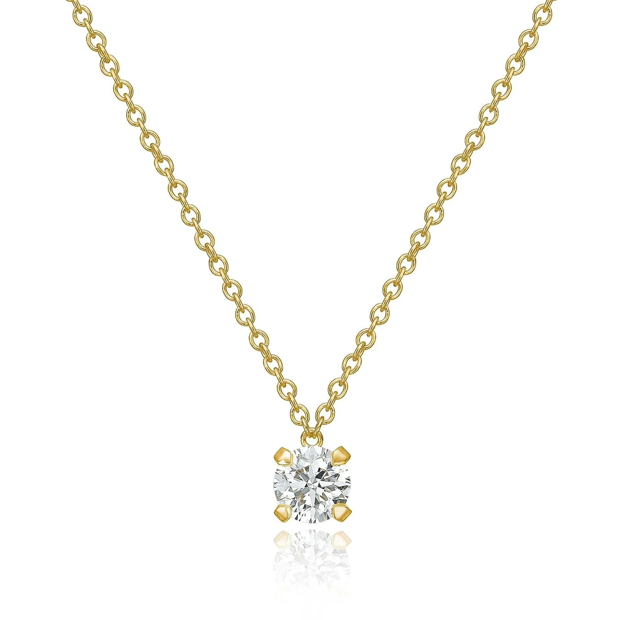 Lumina 18K Gold Necklace w. Diamond 0.50 ct