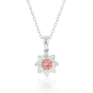 Luminesce Lab Grown Pink and White Diamond Pendant with Chain Included Shiels