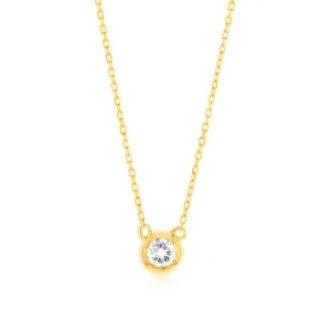 Luminesce Lab Grown Solitaire Diamond 15-19Pt Pendant in 9ct Yellow Gold with Chain Shiels