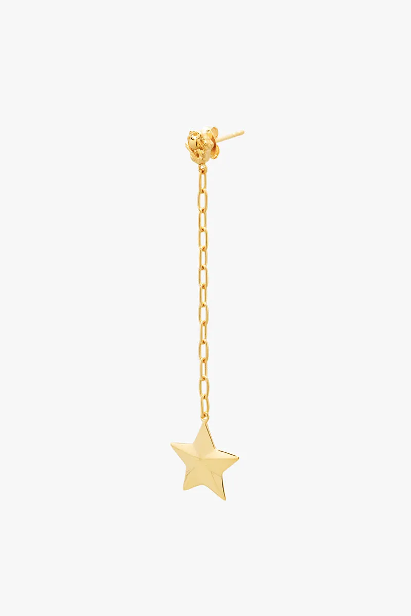Luminous Star Drop Earring Gold Plated Wildthings Collectables