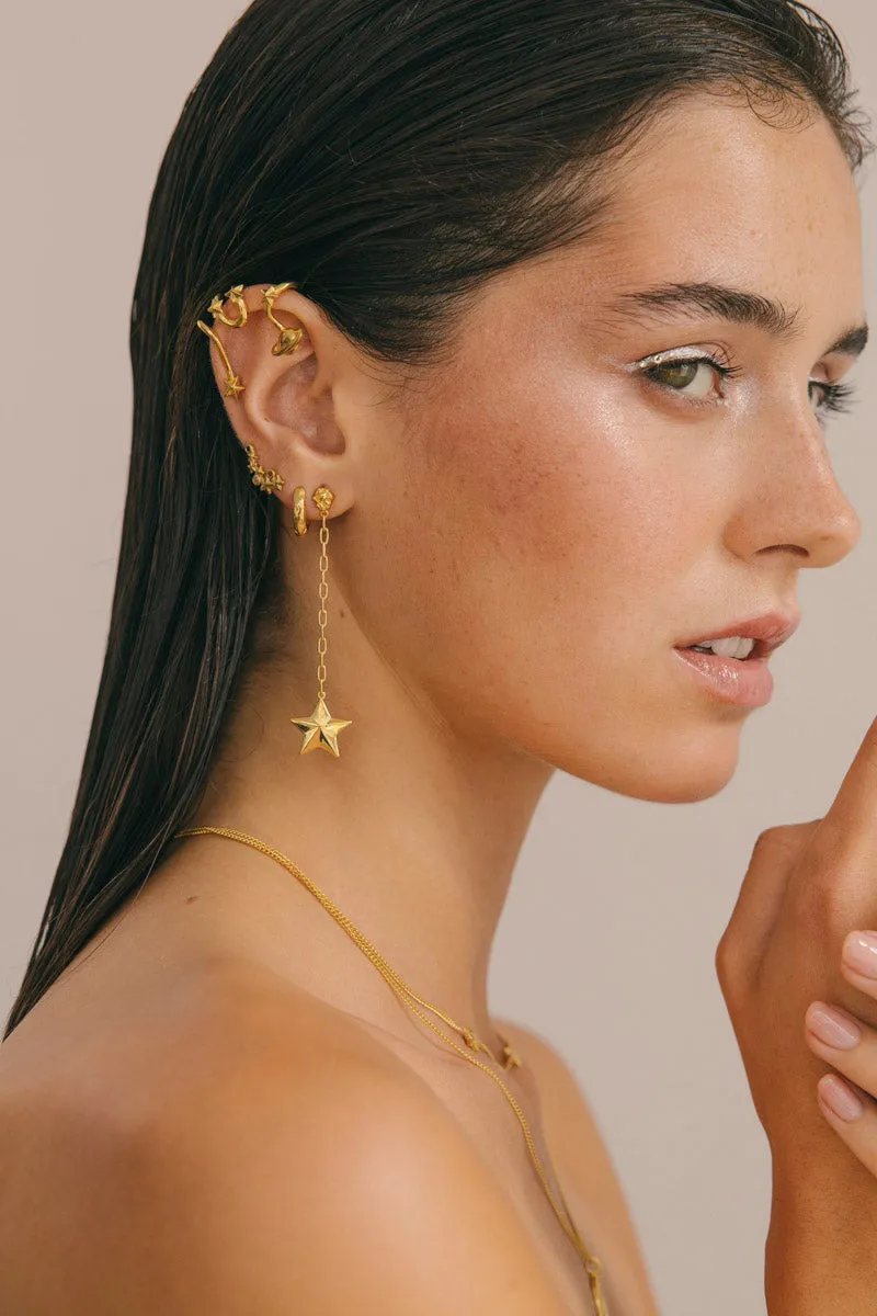 Luminous Star Drop Earring Gold Plated Wildthings Collectables