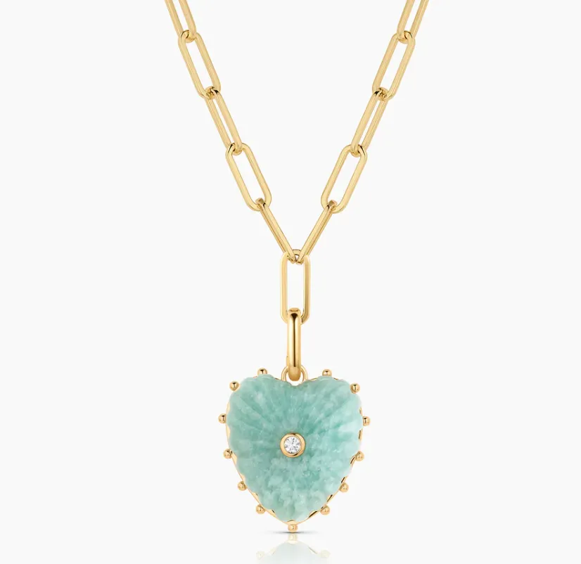 Malene Amazonite Clip Necklace