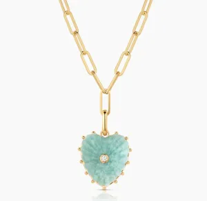 Malene Amazonite Clip Necklace