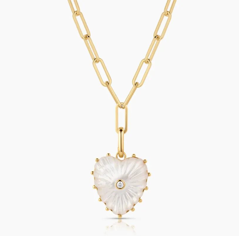Malene Mother Of Pearl Clip Necklace