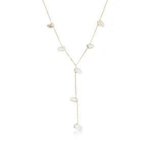 Mara 18K Gold Plated Necklace w. Pearls