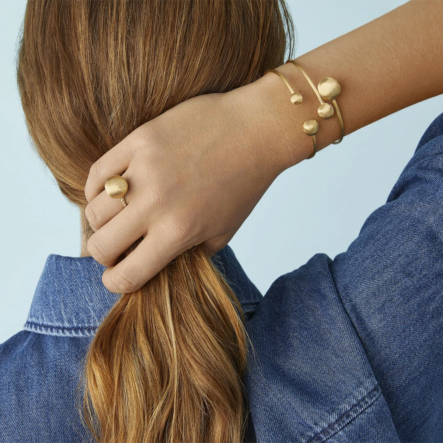 Marco Bicego Africa 18ct Yellow Gold Bangle with Large Beads