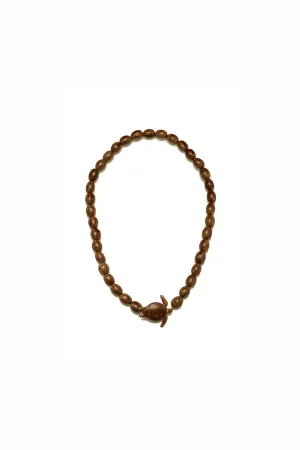 Marquetry 18K Gold Necklace w. Diamond