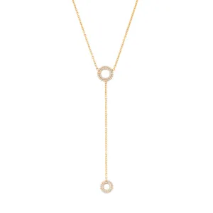 Matiné 18K Gold Necklace w. 106 Diamonds