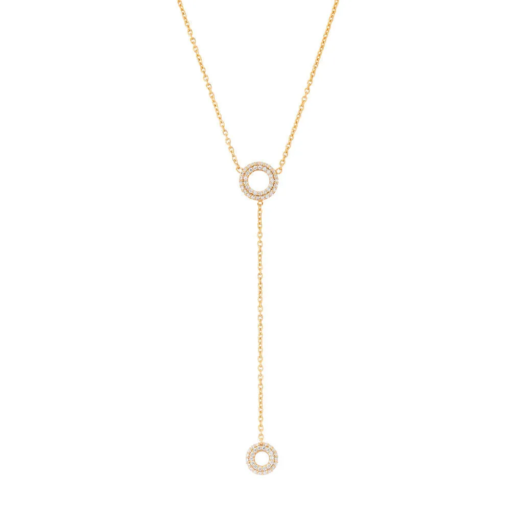 Matiné 18K Gold Necklace w. 106 Diamonds