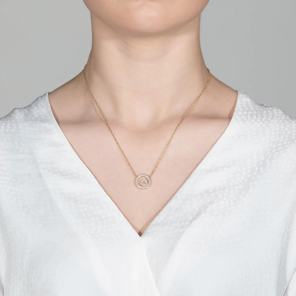 Matiné 18K Gold Necklace w. 93 Diamonds