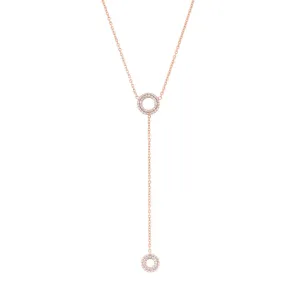 Matiné 18K Rosegold Necklace w. 106 Diamonds