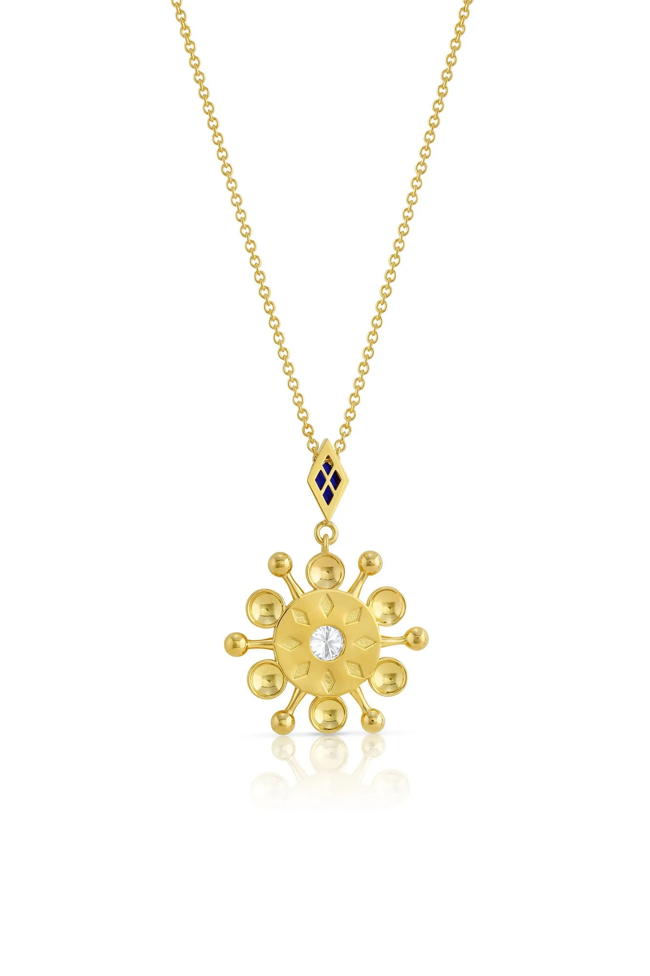 Mazahri | Bibi 18K Gold Necklace w. Diamond