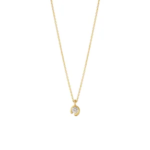 Mercy 18K Gold Necklace w. 0.10ct Diamond