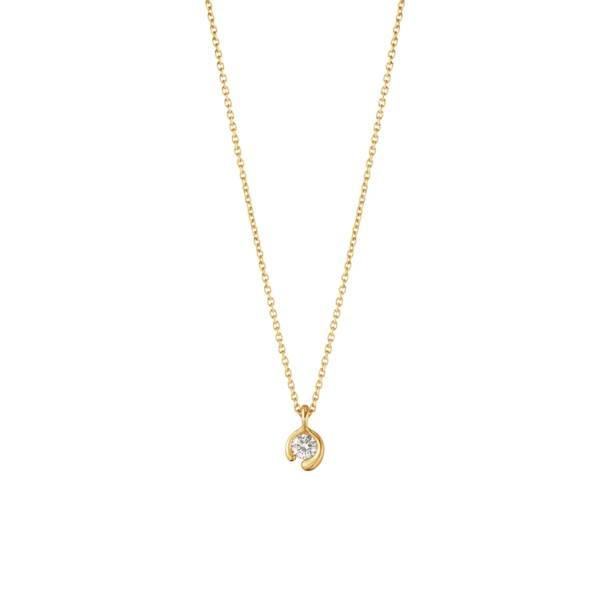 Mercy 18K Gold Necklace w. 0.10ct Diamond