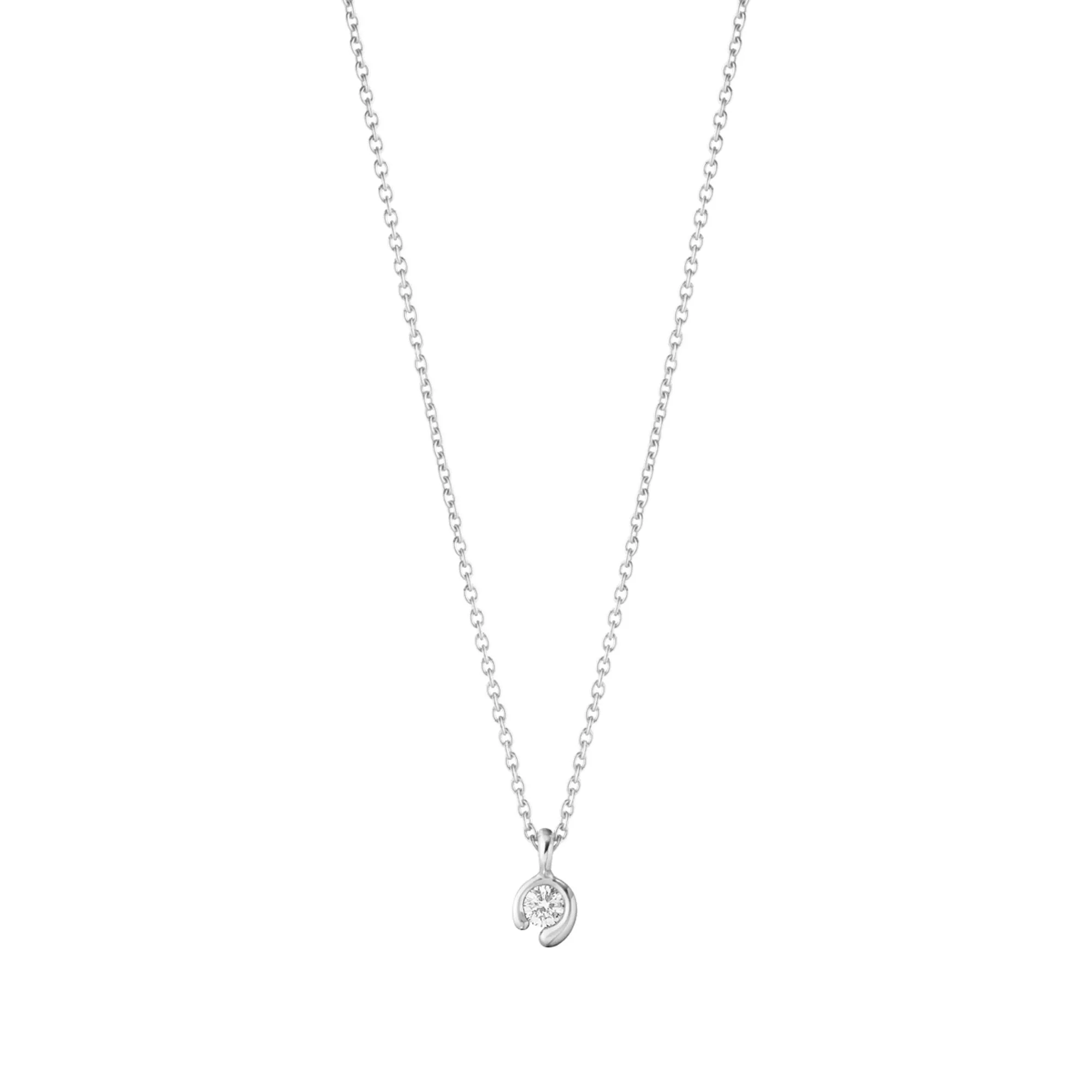 Mercy 18K White Gold Necklace w. 0.05 ct Diamond