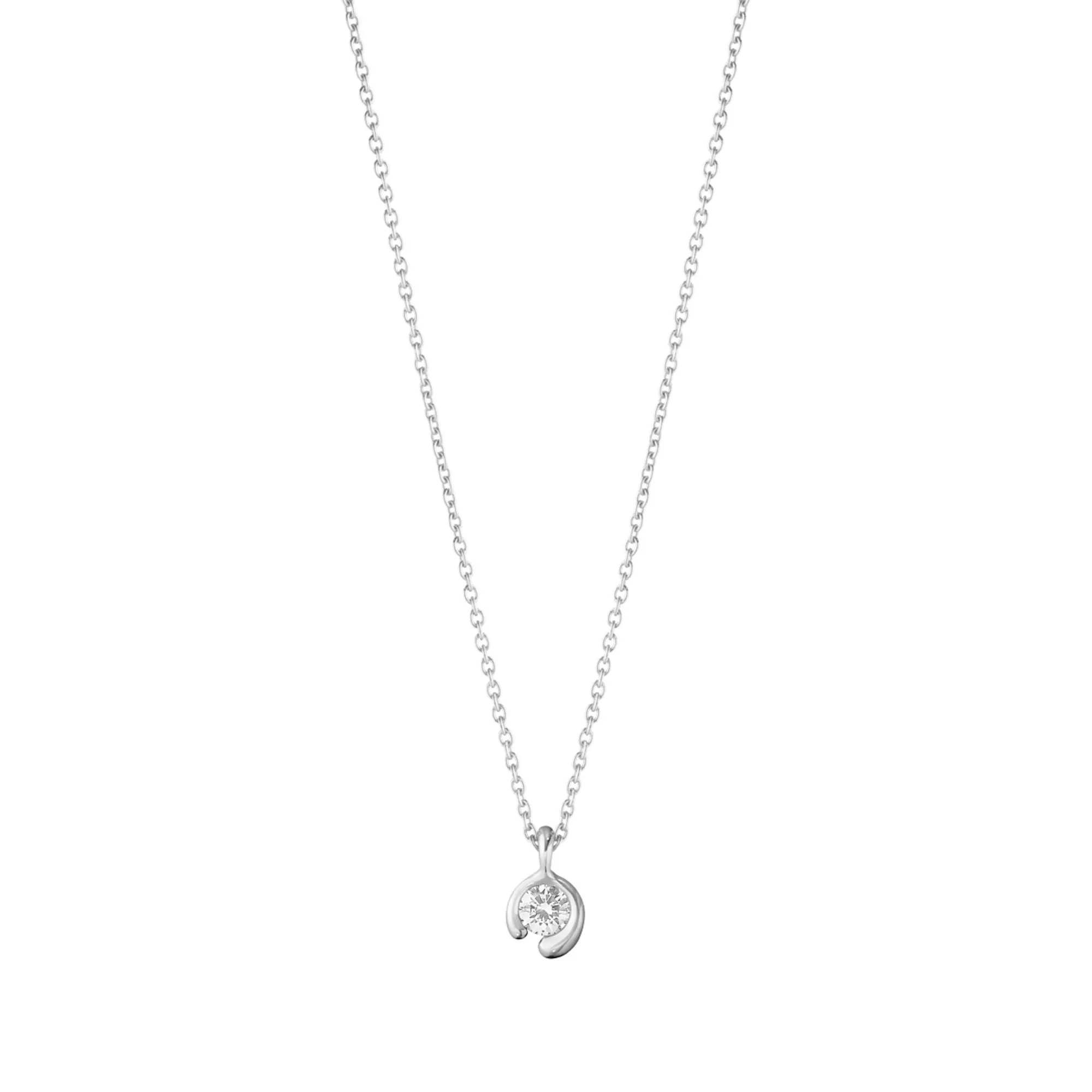 Mercy 18K White Gold Necklace w. 0.10 ct Diamond
