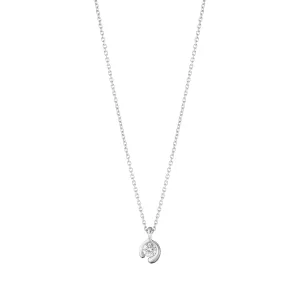 Mercy 18K White Gold Necklace w. 0.10 ct Diamond
