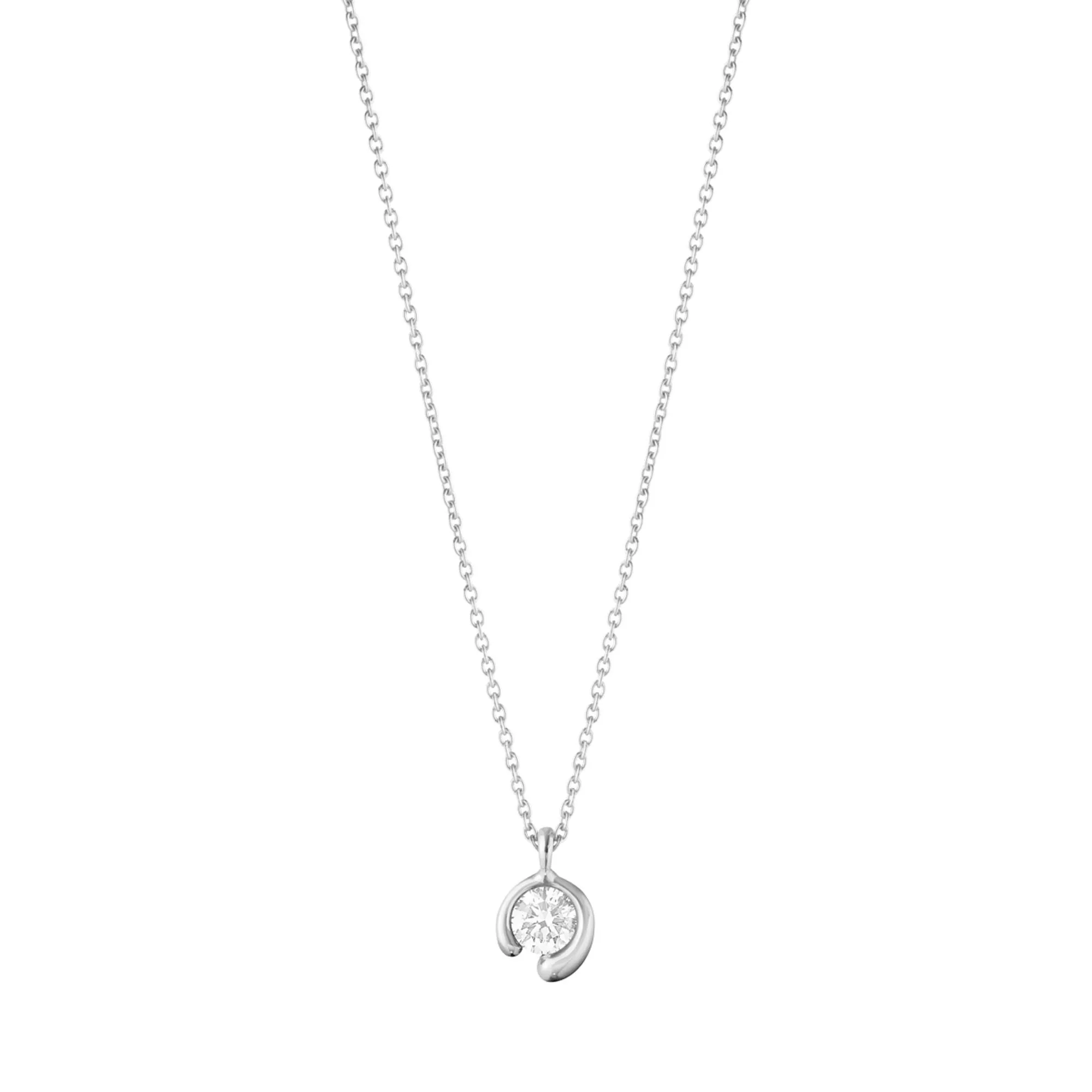 Mercy 18K White Gold Necklace w. 0.20 ct Diamond