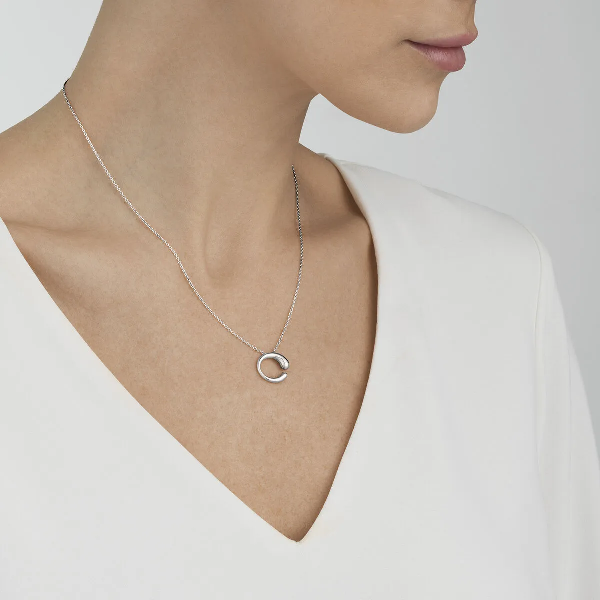 Mercy small pendant Silver Necklace