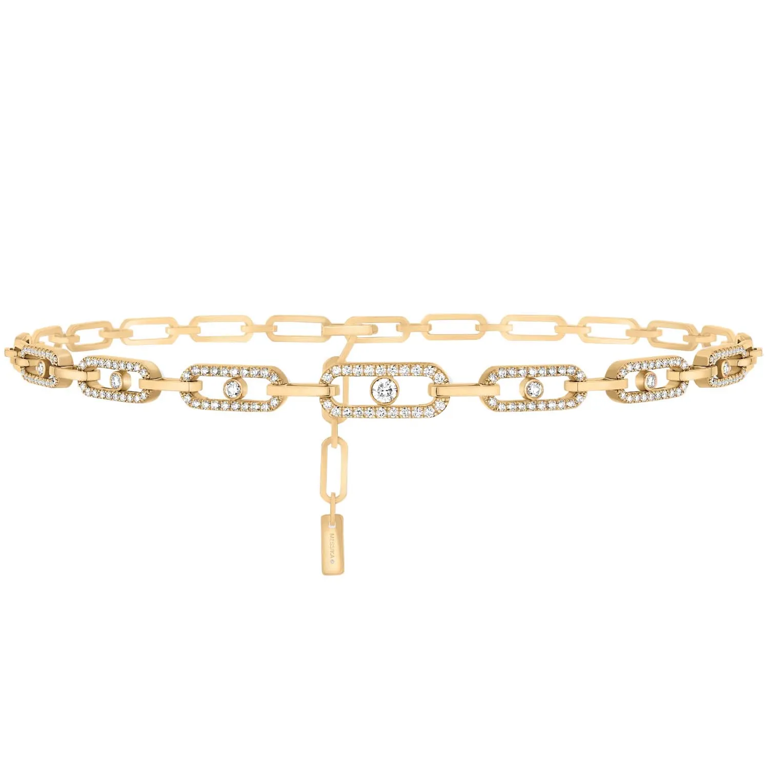 Messika Move Link 18ct Yellow Gold 1.70ct Diamond Multi Choker